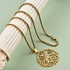 201 Stainless Steel Hollow Hummingbird Pendant Box Chain Necklaces for Women Men NJEW-M086-05G-1