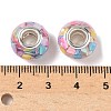 Transparent Resin Rondelle European Beads RESI-S023-27-3