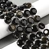 Natural Golden Sheen Obsidian Bead Strands G-C116-A07-01-2