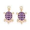 Alloy Enamel Pendants PALLOY-T092-26G-05-1