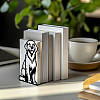 Non-Skid Iron Bookend Display Stands AJEW-WH0548-050-6