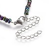 Glass Seed Beads Charm Bracelets BJEW-JB04148-4