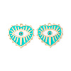 Rack Plating Alloy Enamel Pendants X-ENAM-K067-05F-3