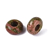 Natural Unakite European Beads G-Q602-04J-2