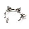 304 Stainless Steel Cone Beaded Cuff Earrings AJEW-K037-02P-3