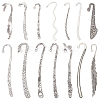 14Pcs 14 Styles Tibetan Style Alloy Bookmarks Findings AJEW-UN0001-69-1