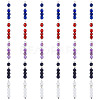 6 Set 5 Styles Natural Mixed Gemstone Pendants FIND-FH0005-66-1