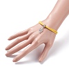 Faux Suede Cord Multi-strand Bracelet with Charm for Women BJEW-JB07687-4