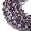Transparent Electroplate Glass Beads Strands GLAA-F029-3mm-C04-3