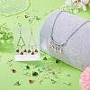 90Pcs 9 Styles Glass Triangle Pendants PALLOY-TAC0258-7