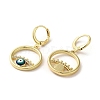 Evil Eye Real 18K Gold Plated Brass Dangle Leverback Earrings EJEW-Q797-09G-04-2