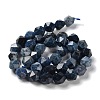 Natural Dumortierite Quartz Beads Strands G-G030-A04-01-3