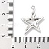 Rack Plating Brass Micro Pave Cubic Zirconia Pendants KK-L224-015P-3