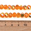 Electroplate Transparent Glass Beads Strands EGLA-A046-01C-07-4