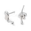 Rack Plating Brass Melting Twist Asymmetrical Earrings EJEW-D059-18P-2