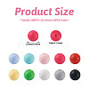 100Pcs 10 Colors Food Grade Eco-Friendly Silicone Focal Beads SIL-BY0001-02-5