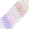 Electroplate Imitation Jade & Opaque & Transparent Glass Beads Strands EGLA-Q135-8MM-A04-1