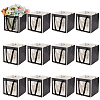 Square Paper Gift Tote Bags with Plastic Visible Window ABAG-WH0051-10B-1