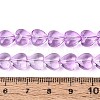Baking Paint Transparent Glass Beads Strands DGLA-N021-01A-05-4