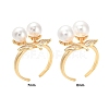 Brass Micro Pave Clear Cubic Zirconia Peg Bails Cuff Finger Ring Settings KK-T062-113G-NF-4