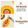 4Pcs 4 Style Sunflower PVC Plastic Hot Pads with Hanging Loop AJEW-HY0001-30-4