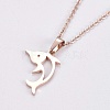 304 Stainless Steel Pendants Necklaces NJEW-E139-06RG-2