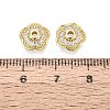 Brass Micro Pave Clear Cubic Zirconia Bead Caps KK-Q071-15G-02-3