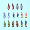 16Pcs 8 Styles Alloy Enamel Pendants FIND-FS0002-69-9