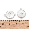 Rack Plating Brass Pave Shell Connector Charms X-KK-Z036-08P-3