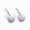 Brass Leverback Earring Findings KK-H023-S-NR-3