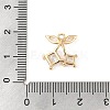 Brass Micro Pave Clear Cubic Zirconia Pendants KK-R219-32A-G-3