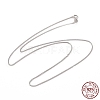 Rhodium Plated 925 Sterling Silver Wheat Chains Necklace for Women STER-I021-07P-2
