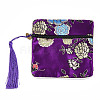 Chinese Brocade Tassel Zipper Jewelry Bag Gift Pouch ABAG-F005-07-2