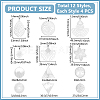 48Pcs 12 Styles 201/304 Stainless Steel Filigree Pendants STAS-UN0064-14-3