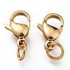 Ion Plating(IP) 304 Stainless Steel Lobster Claw Clasps STAS-G240-01C-G-2