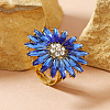 Alloy with Glass Finger Rings for Women OX7798-1-1