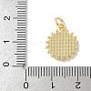 Brass Pave Natural White Shell Pendants KK-S522-06A-G-3