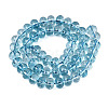 Crackle Transparent Glass Beads Strands GLAA-N074-02B-09-3
