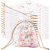 50Pcs Gold Stamping Moon & Star Organza Drawstring Gift Storage Bags OP-BBC0001-03A-01-1
