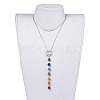 Natural Gemstone Beads Pendant Necklaces NJEW-JN02572-5