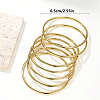 7Pcs Stainless Steel Plain Bangles for Women AW3948-3-1