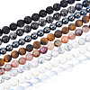8 Strands 8 Style Natural & Synthetic Gemstone Beads Strands G-OC0002-09-1