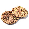 Handmade Reed Cane/Rattan Woven Beads X-WOVE-Q075-04-5