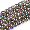 Electroplate Transparent Glass Beads Strands GLAA-T032-T4mm-AB02-1