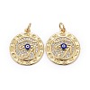 Brass Micro Pave Clear Cubic Zirconia Pendants sgZIRC-Z011-23G-1