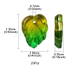 Autumn Theme Two-Tone Transparent Glass Charms GLAA-YW0001-53A-4