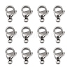 Tarnish Resistant Polished 304 Stainless Steel Lobster Claw Clasps STAS-R072-39A-1