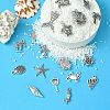 18Pcs 18 Style Tibetan Style Alloy Pendants TIBEP-YW0001-71-4
