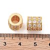 Column Brass Micro Pave Clear Cubic Zirconia Beads KK-S394-05E-3