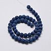 Natural Lava Rock Round Bead Strands G-I124-8mm-11-3